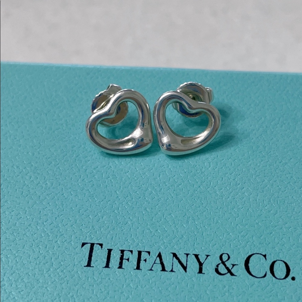Tiffany Open Heart Stud Earrings Elsa Peretti® collection